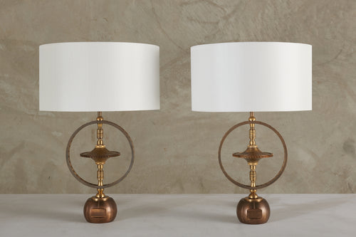 PAIR OF TOUPIE ENCAGEE LAMPS BY GIANNI VALLINO